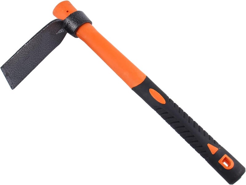 LUBAN Single Head Hoe with Heavy Duty Forged Adze and Ergonomic Non-Slip Handle for Loosening Soil, Gardening, Transplanting Outdoor 39mm/15-Inch - Image 1